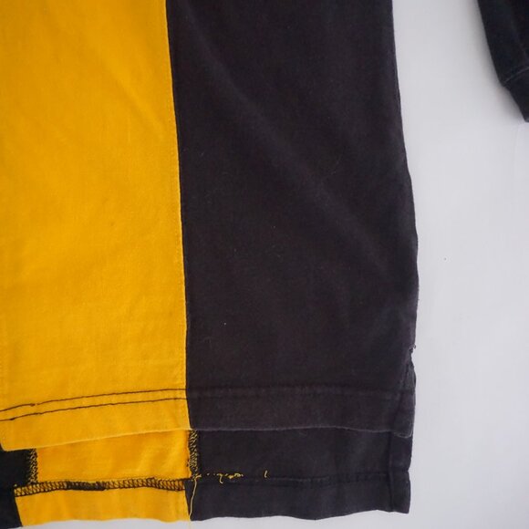The Edge NFL Black Yellow Pittsburgh Steelers Cotton Rugby Shirt Embroidered XL - Picture 6 of 9